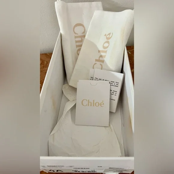 Chloe women Ballets Flat shoes Size 39 Metallics Silver Gray Shoes - Picture 13 of 14